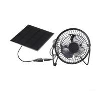 5W Solar Panel With USB Fan, Solar Powered Fan, USB Compatible for Camping For Traveling Camping Canopy Outdoor clothing