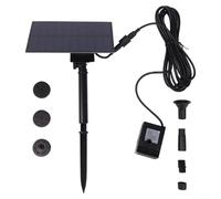 5W Solar Water Pump with 5V Panel, 160L/h Flow Fountain for Garden Pond Bird Bath, 50cm Spray Height, Black Plastic Outdoor Decoration