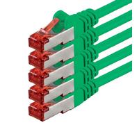 5x 10m - Cat 6 Network Cable Patch Cable Cat6 RJ45 SFTP - Green