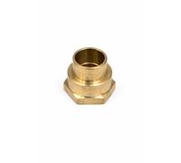 5X 15mm x 1/2" Female Iron Brass Straight Adaptor Compression to Copper Pipe Plumbing Fitting