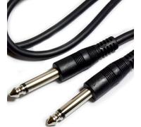 5x 1m 6.35mm Mono Male to Male Guitar Cable 1/4" Instrument Audio Jack Plug Lead