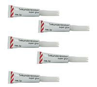 5X 2g Tube Super Glue Extra Strong Plastic Glass Ceramic Fabric Paper Pack of 5
