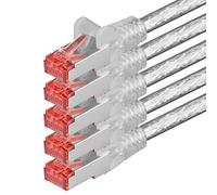 5x 2m - Cat 6 network cable patch cable Cat6 RJ45 SFTP - transparent