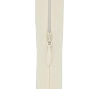 5X #3 Invisible Zip 22 Inch (56cm) - Close-End-with Woven Tape for Bridal Gowns, Maxi Dresses & Large Upholstery - Hidden Nylon Zips for Tailoring & Decor (Cream)
