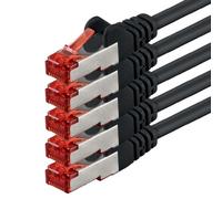 5x 3 meters - Cat 6 network cable patch cable Cat6 RJ45 SFTP - black