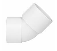 5X 36mm 45 Degree Solvent Weld White Plastic Waste Pipe Bend Fitting | 36mm Connection for Solvent Weld Waste Pipe Systems | 45 Degree White Plastic Bend Fitting
