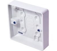 Loops 5x 38mm Deep Single Plastic Surface Mounted Back Box - 1 Gang Wall Pattress Outlet