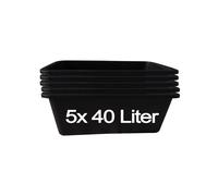 5X 40L Set Planting Tray Mortar Box Plant Pot Cement Bucket Mason's Box Tubs