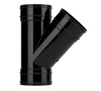 5X 43mm 45 Degree Solvent Weld Tee Black Plastic Waste Pipe Branch