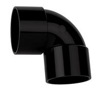 5X 43mm 92 Degree Solvent Weld Bend Black Plastic Waste Pipe Elbow