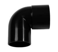 5X 43mm Male & Female 90 Degree Bend Solvent Weld Black | PVC Waste Pipe Fitting | Durable Right Angle Elbow