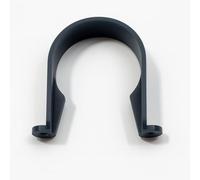 5X 56mm Solvent Weld Pipe Clip - Black - Secure Pipe Support Bracket for 56mm Waste Pipes