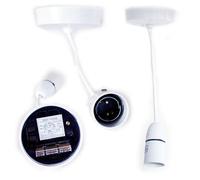 5x 6" Flex Cable White Ceiling Rose Pendant Light Lamp Shade Holder Lampholder