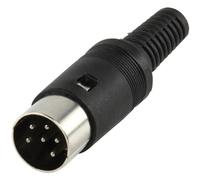 5x - 6 Pin DIN Plug Male Solder Cable Connector - Computers Audio/Video PC BBC