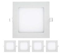 5X 6W LED Ceiling Light 6500K Daylight White Dustproof IP20 Indoor Round Recessed Hallway Kitchen Balcony Shop Bedroom Lighting (5X Lights)