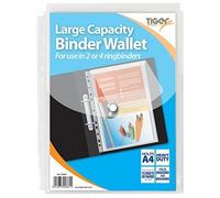 5x A4+ Large Capacity Heavy Duty Expanding Punched Pocket Wallet