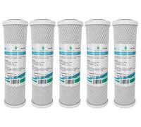 5X AH-CTO5 10" Coconut Carbon Block Water Filter Cartridges for Drinking Water Systems & Reverse Osmosis