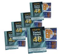 5x Alcotec 48 Dual Purpose Turbo Yeast AND TurboKlar Homebrew Vodka Spirit