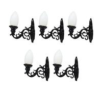 5x Antique Dollhouse Miniature Wall Lamp for DIY Dollhouse Accessories Type E