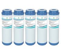5X AquaHouse 10" GAC Granular Activated Carbon Water Filter Cartridge for Reverse Osmosis, NDL2, NP1, GAC-10, Drinking Water Filter