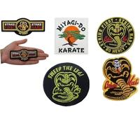 5X Badge Set (batch2) Miyagi do Karate Cobra Snake King Karate Kid Cloth Badge Patch Sweep The Leg