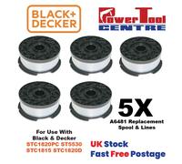 5x Black & Decker STC1820PC ST5530 STC1815 STC1820D Strimmer Spool Line FastPost