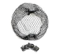 5x Black Slumber Hair Net - Thicker Black Sleep In Hair Net Elasticated edge