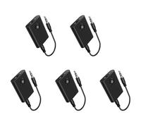 5X Bluetooth 5.3 Adapter for Airplane to 2 Wireless Headphones, 3.5mm Jack in-Flight Bluetooth Transmitter Receiver