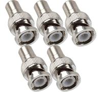 5X Bnc Male To 1 Rca Phono Female Adapter Cctv Camera Dvr Video Converter Plug