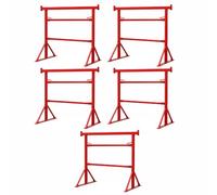 5X Builders Trestles Size.3 Adjustable Steel Stands 1.0m-1.8m