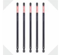 5X Bull Bits 150mm PZ3 Impact Driver Bits Set - Single Ended, Shock Zone, S2 Steel, Torsion Zone