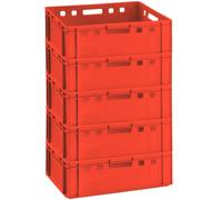 5X Butcher Box E2 Butcher Box Red Meat Box Stacking Box Storage Box HDPE