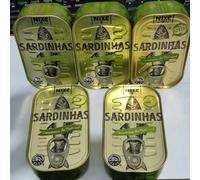 5x Cans Sardines Portuguese in Olive Oil 120g 4.23oz Nixe Portugal
