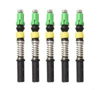 5x Carbon Fiber Pole Lock 12mm Green Shockproof | Shock-absorbing spring, reduces wrist strain, fits 12mm tubes, plastic steel build, green color