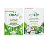 Simple Hydrating Coconut Water + Rich Moisture Sheet Mask Bundle - 5 pack
