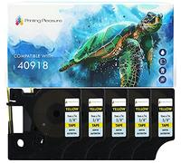 5X Compatible with 40918 Black on Yellow (9mm x 7m) Label Tapes for LabelWriter 450 Duo LabelPoint 100 150 250 LabelManager 160 210D 220P 260P 280 360D 420P 450 500TS PnP MobileLabeler