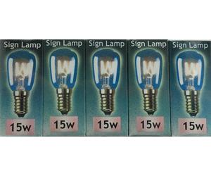 5x Crompton 15W SES E14 PYGMY 15 Watt Bulb SIGN Himalayan Salt Lamp