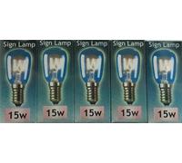 5x Crompton 15W SES E14 PYGMY 15 Watt Bulb SIGN Himalayan Salt Lamp [EEK: E]