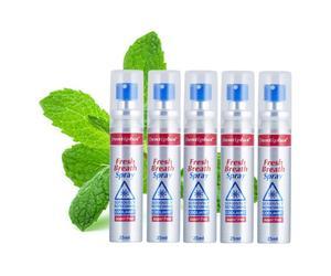 5x Dentiplus Fresh Breath Spray Coolmint Antibacl Mouth Spray 25ml