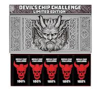 5x DEVILS CHIP CHALLENGE - Limited Edition Gift Box - World Hottest Chip with Carolina Reaper and Natural Flavour - Vegan Hottest Chip Challenge for Friends and Family Gatherings/Halloween/Parties