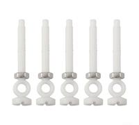 5x Drain Valve Adjusting Screw Replacement Part 97522000 for Sink Bath Drain Mechanism - M6 Thread Plumbing Fixing Screws with Nuts Kit(White)