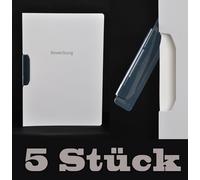 5x Durable DURASWING JOB - Two-part Application Folders with Clip - Color WHITE