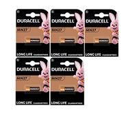 5X Duracell MN27 27A A27 8LR732 (5 Blister Packs of 1 Battery) 5 Batteries