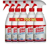 5x Elbow Grease Mould and Mildew Stain Remover Spray 700ml Powerful Bleach Cleaner for Bathrooms Kitchens Tiles and Outdoor Surfaces