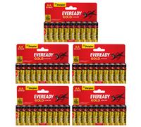 5X Eveready Gold Aa Alkaline Batteries, Pack Of 20 (100X Batteries In Total)