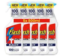 5x Flash Spray With Bleach Multi-Purpose Cleaner - 800ml | Powerful Degreaser & Stain Remover | Eucalyptus Scent | Streak-Free Shine for Hard Surfaces