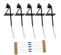 5x for 3v LED Model Railway Lights HO OO Scale Kit 5x for 3v | 5-pack set, white LEDs, realistic beam, fits HO/OO gauge, easy wiring for layouts
