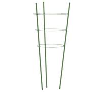 5x Garden Plant Supports with 4 Rings Green Steel Stake Multi Sizes vidaXL