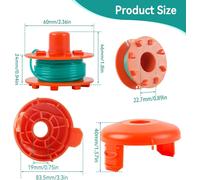 5x GARDENA Replacement Filament Spool for Turbo Trimmer 2404 4m Soft [mpn 5367]