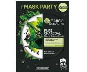 5x Garnier SkinActive, Purifying Charcoal Vegetal Mask, Pure Algae 4128